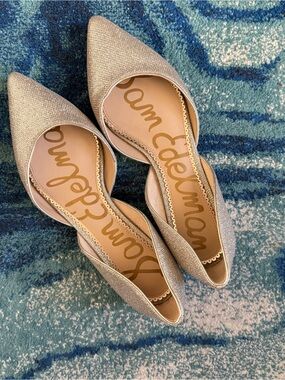 Sam Edelman Metallic/Sparkly Gold Pointed Rodney Flats